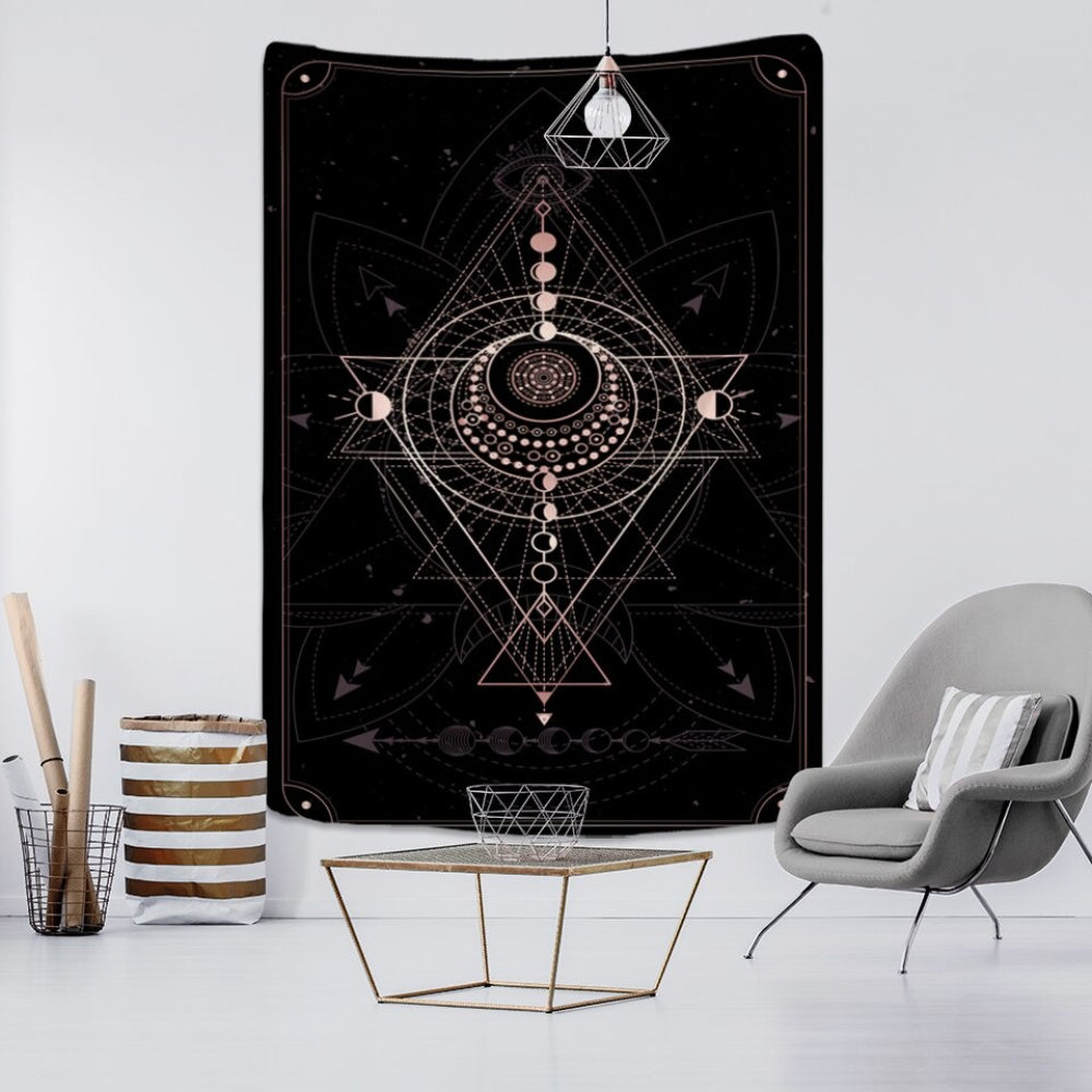 Wheel of Fortune Tapestry Wall Hanging Tapis Cloth