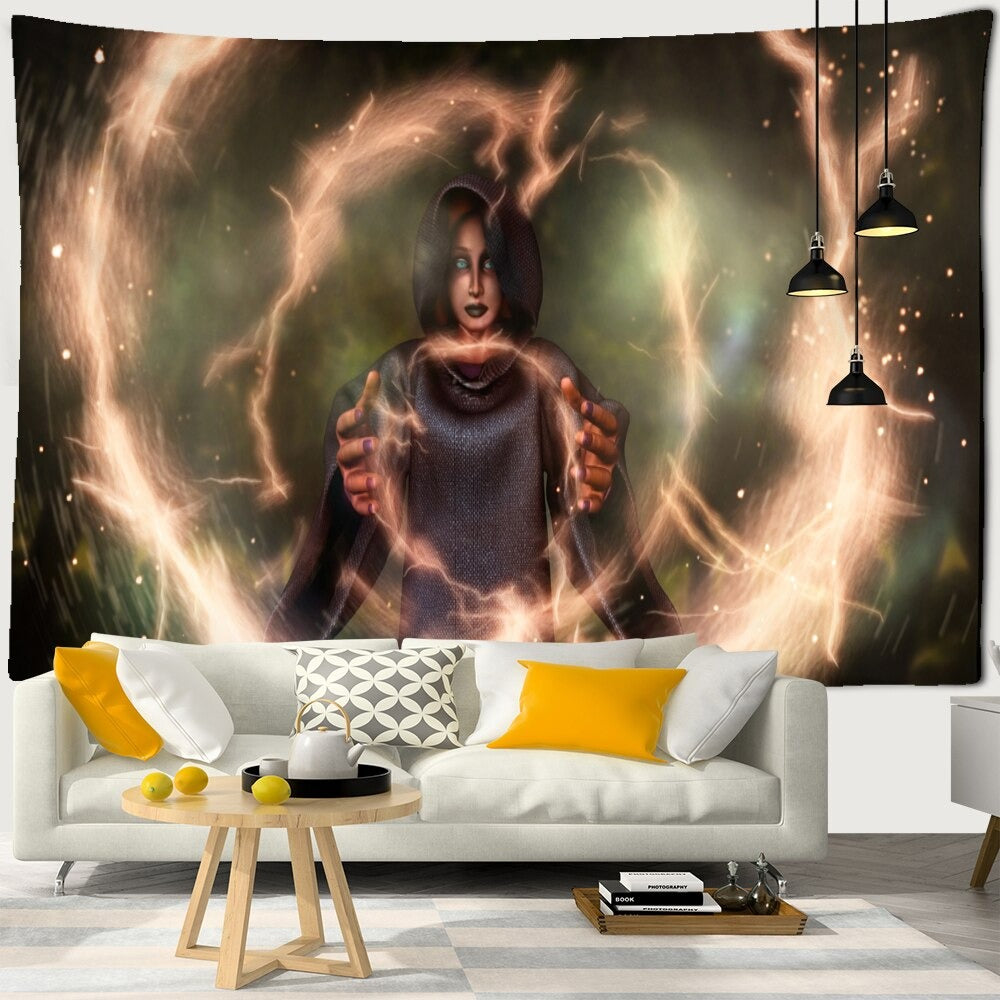 Witch Tapestry Wall Hanging Tapis Cloth