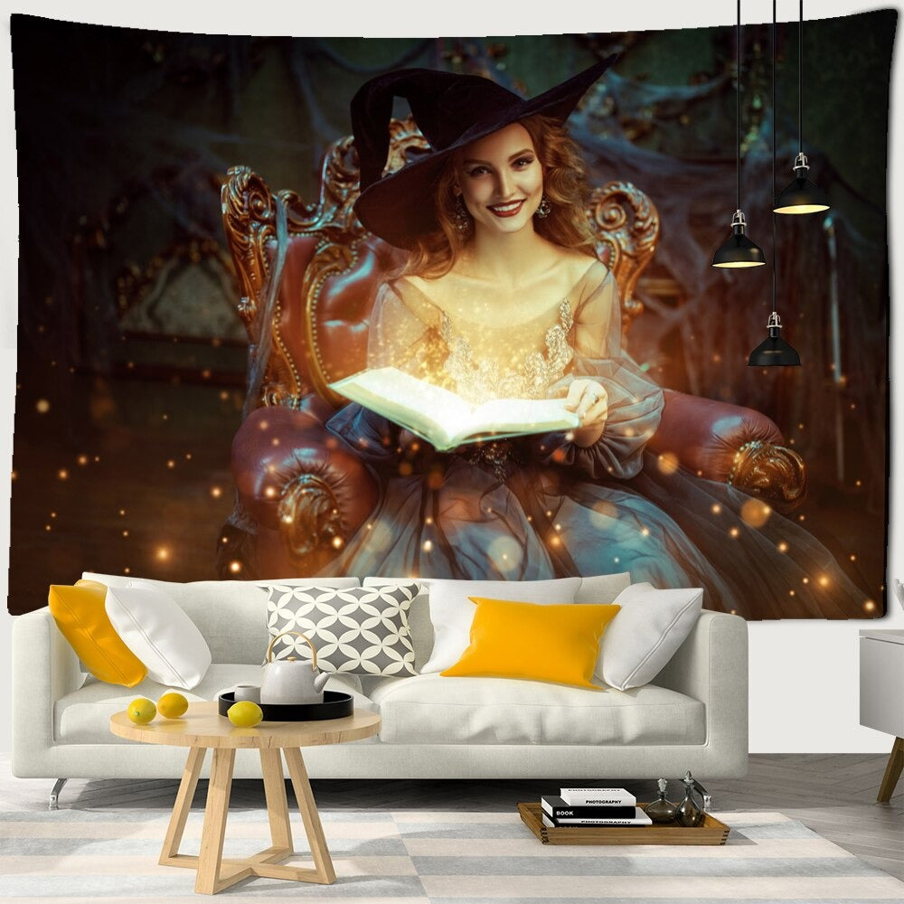 Witch Tapestry Wall Hanging Tapis Cloth