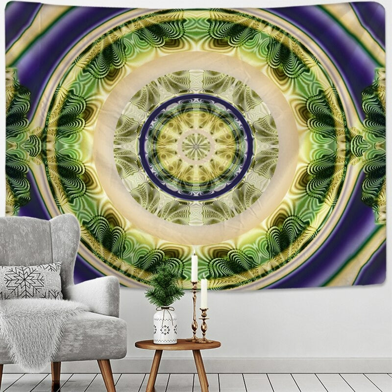 Colorful Radiant Pattern Tapestry Wall Hanging Tapis Cloth