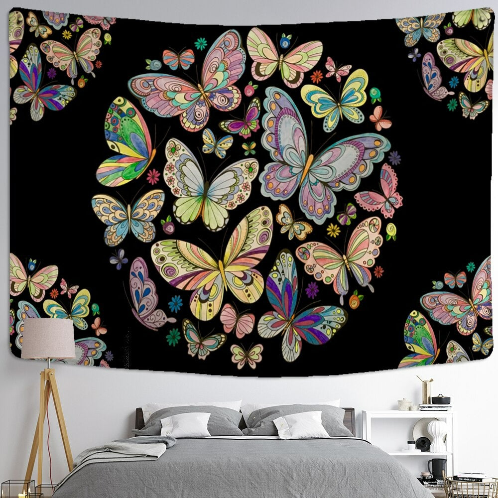 Aesthetic Butterfly Tapestry Wall Hanging Tapis Cloth