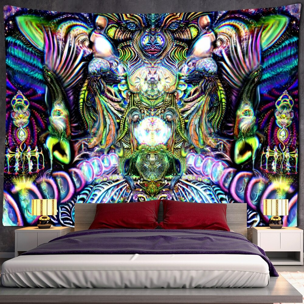Psychedelic Human Face Tapestry Wall HangingPsychedelic Human Face Tapestry Wall Hanging - Image 7