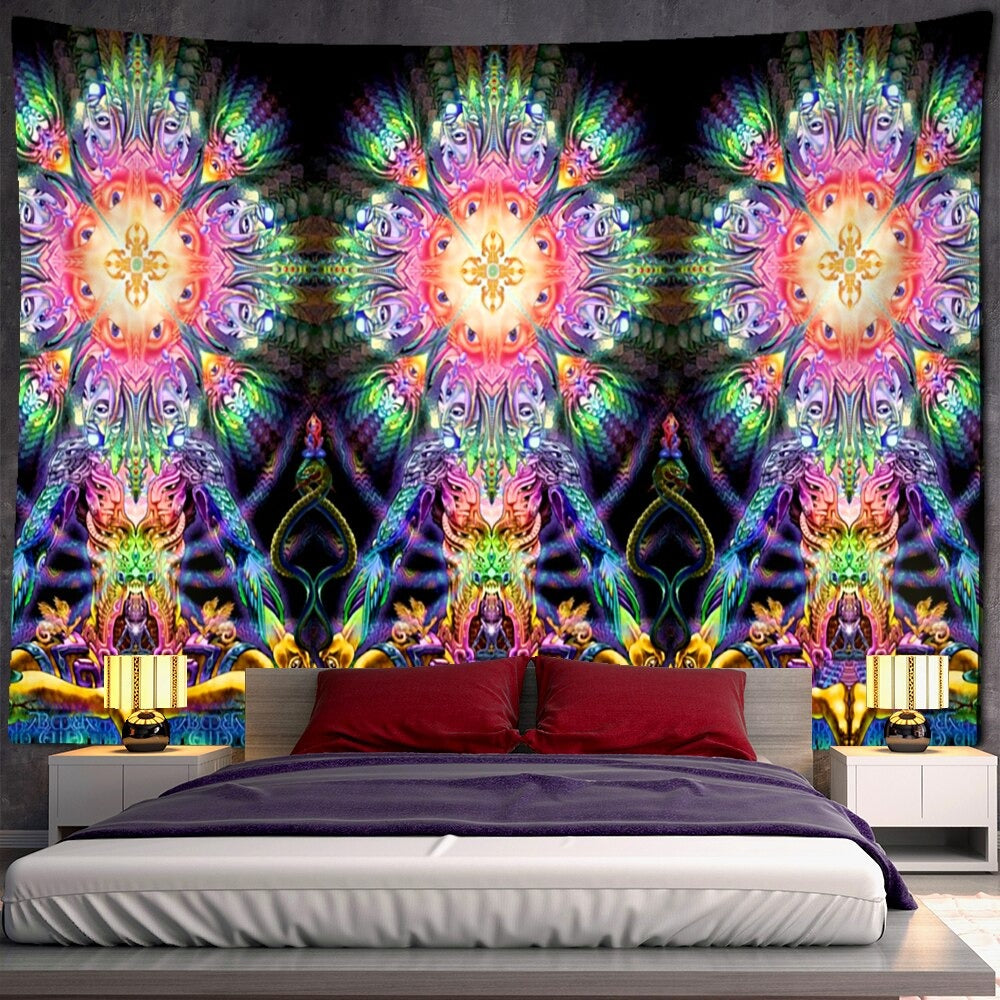 Psychedelic Human Face Tapestry Wall HangingPsychedelic Human Face Tapestry Wall Hanging - Image 5
