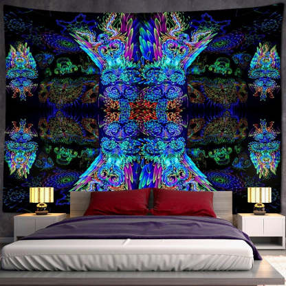 Psychedelic Human Face Tapestry Wall Hanging