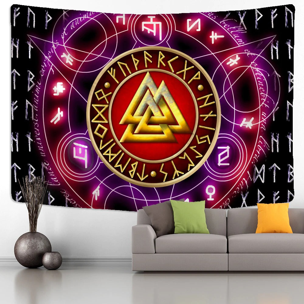Rune Art Tapestry Wall Hanging Tapis Cloth