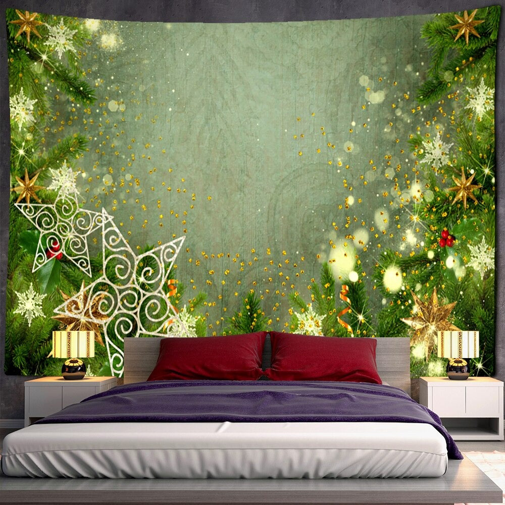 Christmas Ribbon Tapestry Wall Hanging Tapis Cloth