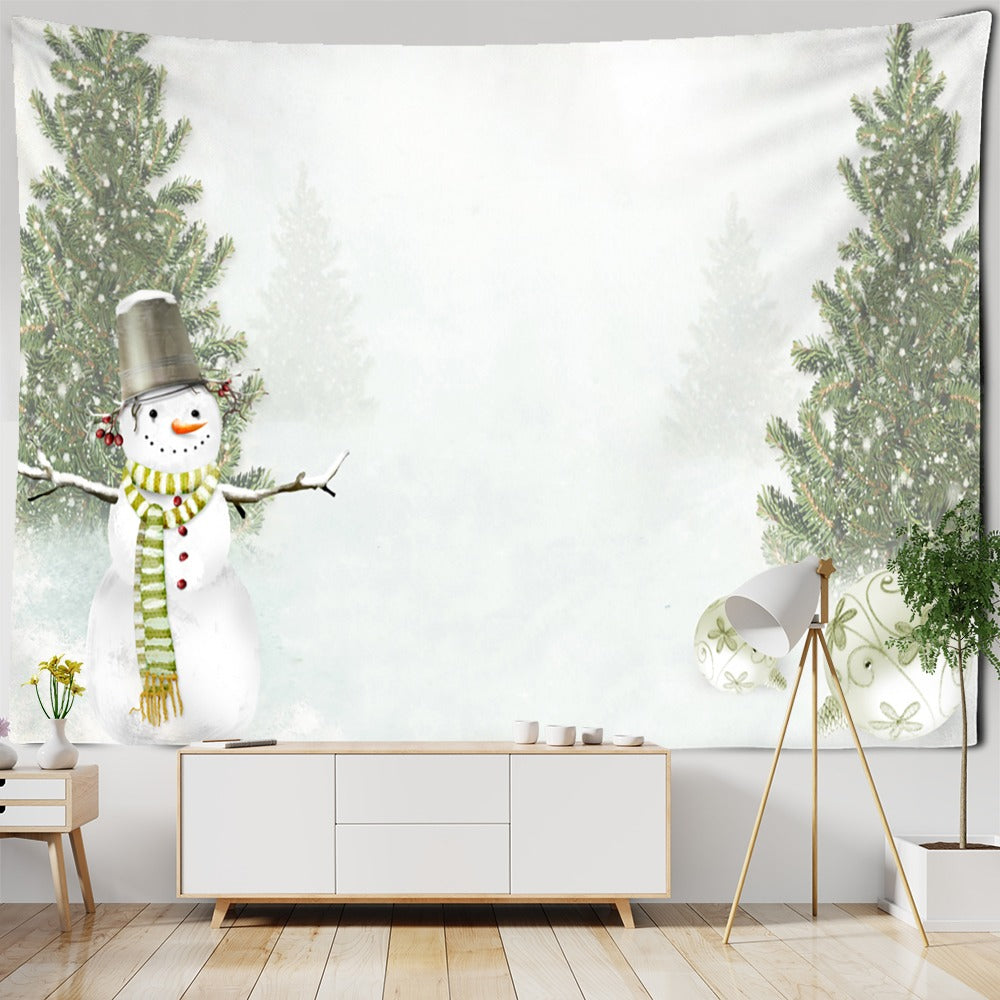 Forest Snow Scenery Tapestry Wall Hanging Tapis Cloth