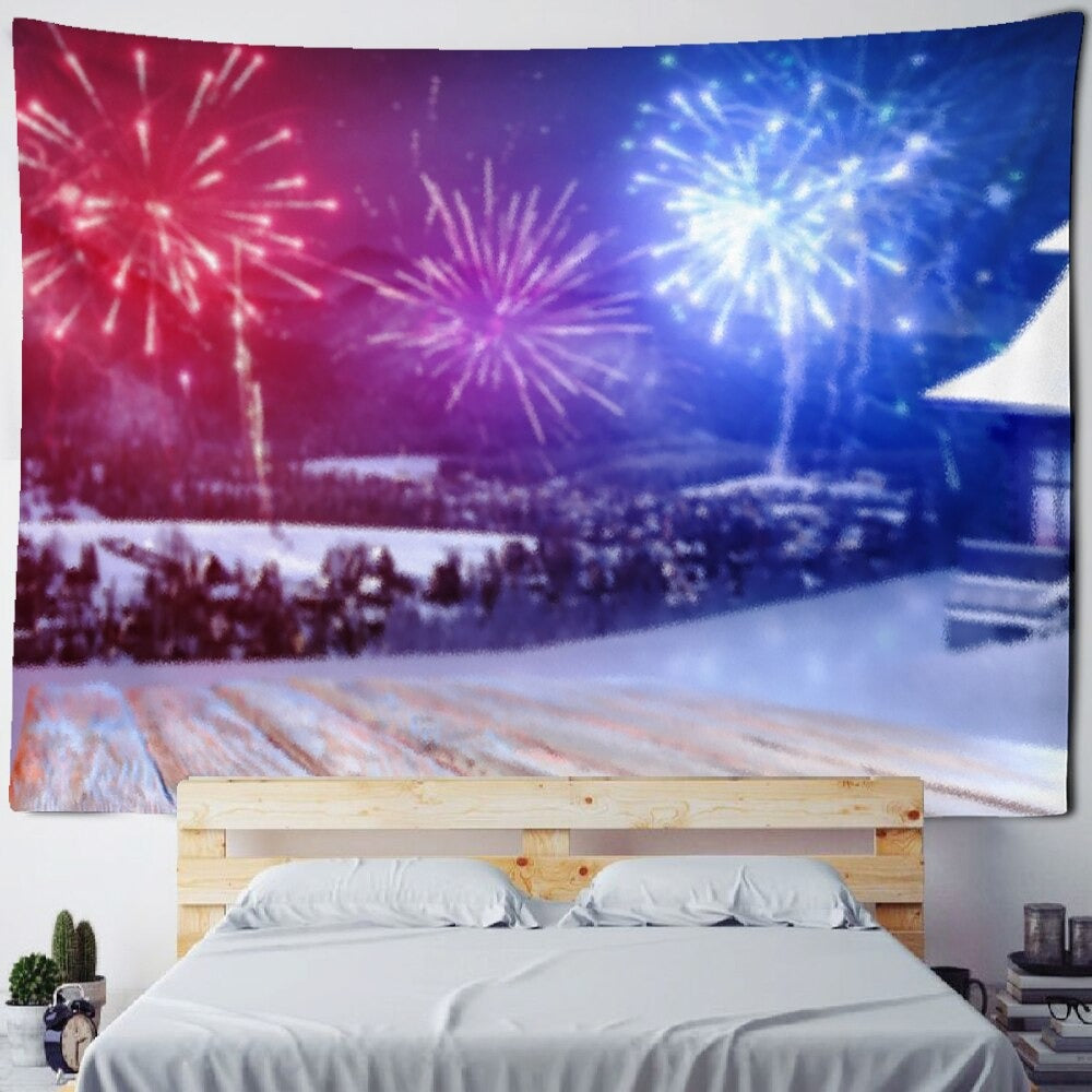 Christmas Decor Tapestry Wall Hanging Tapis Cloth