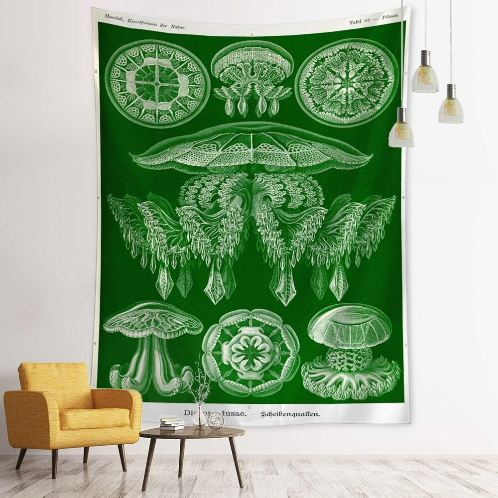 Biological Illustration Tapestry Wall Hanging Tapis Cloth