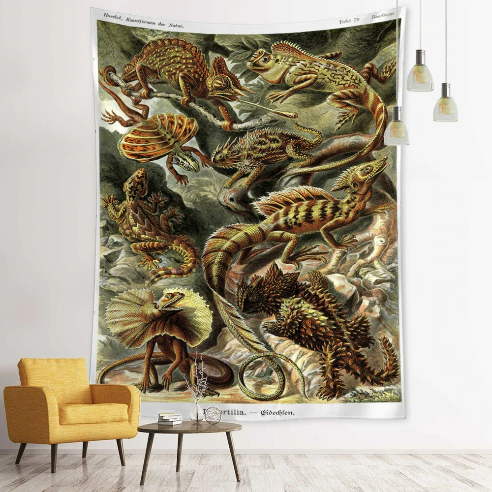 Biological Illustration Tapestry Wall Hanging Tapis Cloth