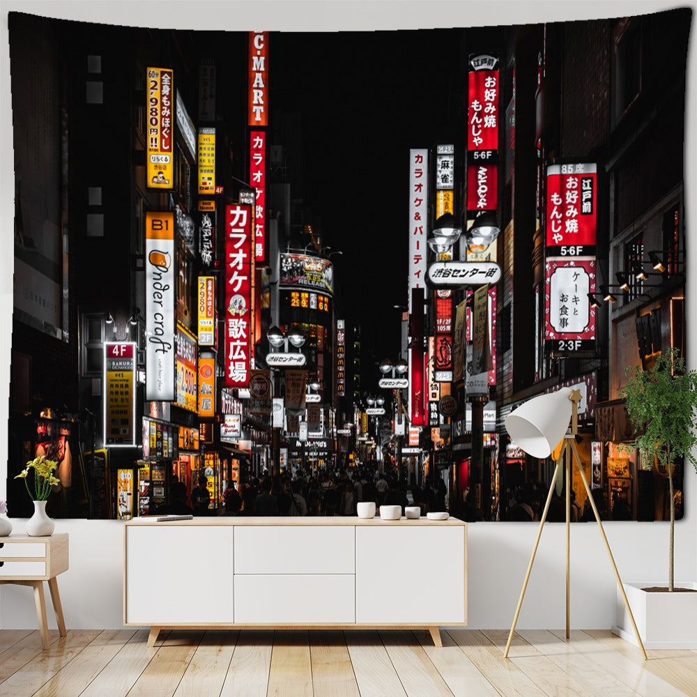 Japan Street Tapestry Wall Hanging Tapis Cloth
