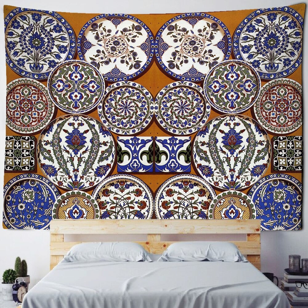 Vintage Thangkafo Tapestry Wall Hanging Tapis Cloth