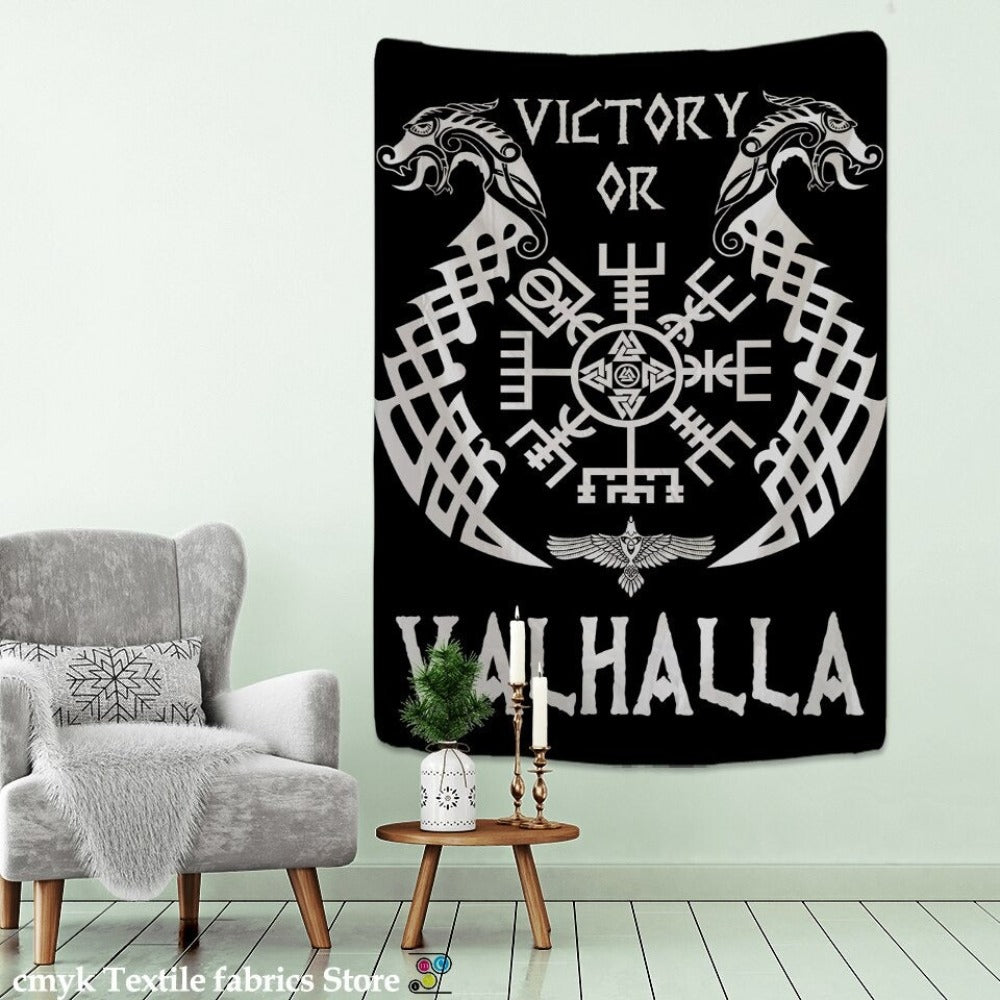 Psychedelic Viking Tapestry Wall Hanging Tapis Cloth