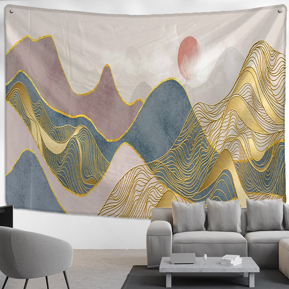 Moon Night View Tapestry Wall Hanging Tapis Cloth