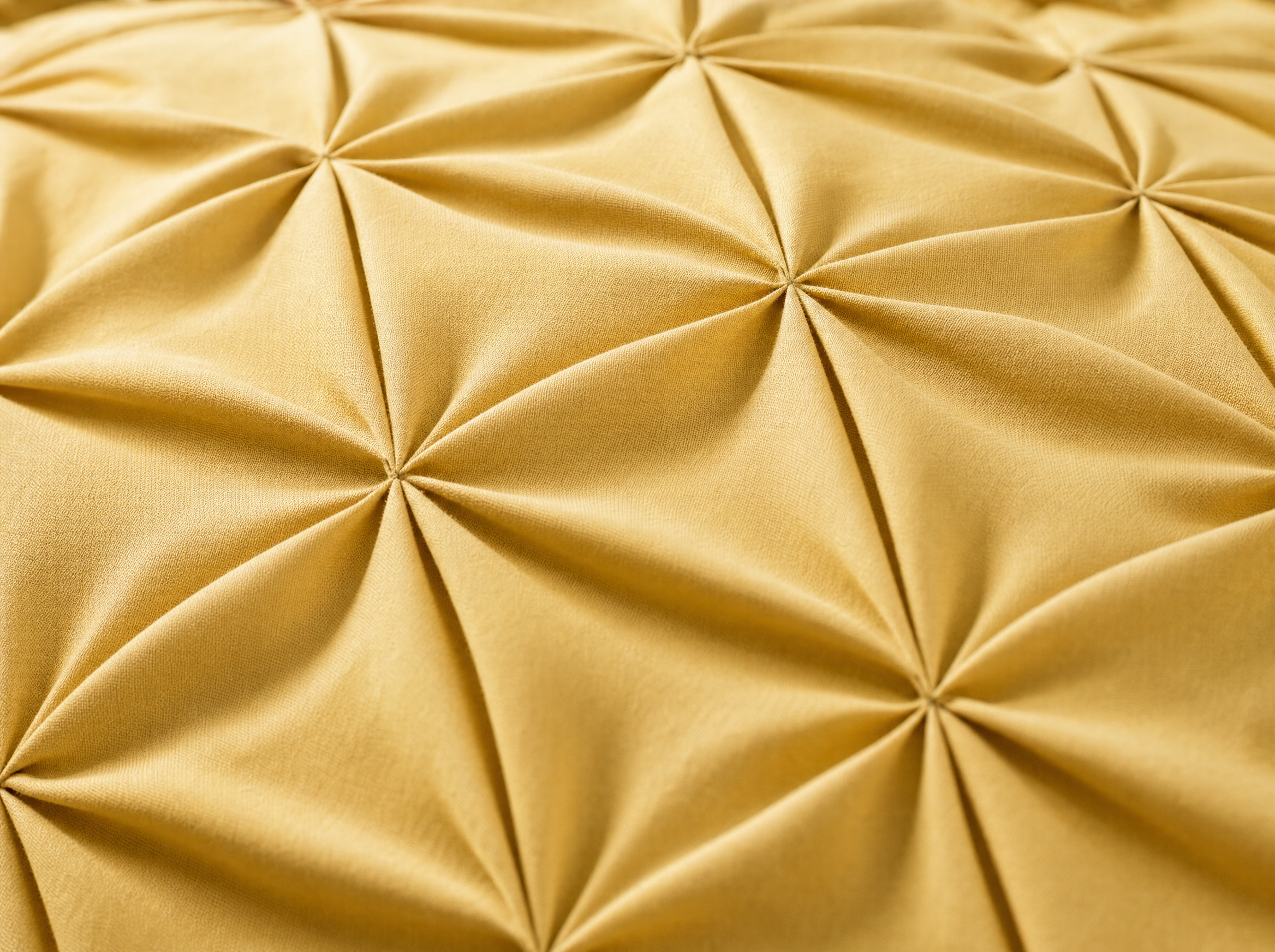 Closeup of pintuck diamond pleat texture on the comforter set