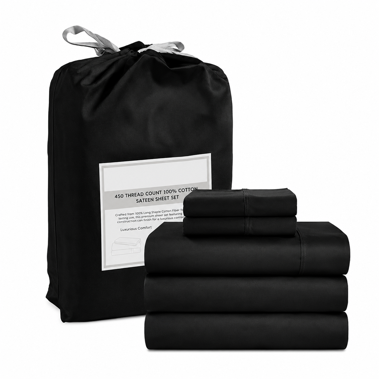 Lightweight Bed Sheet Set With Deep Pocket Fitted Sheet And 2 Pillowcases
