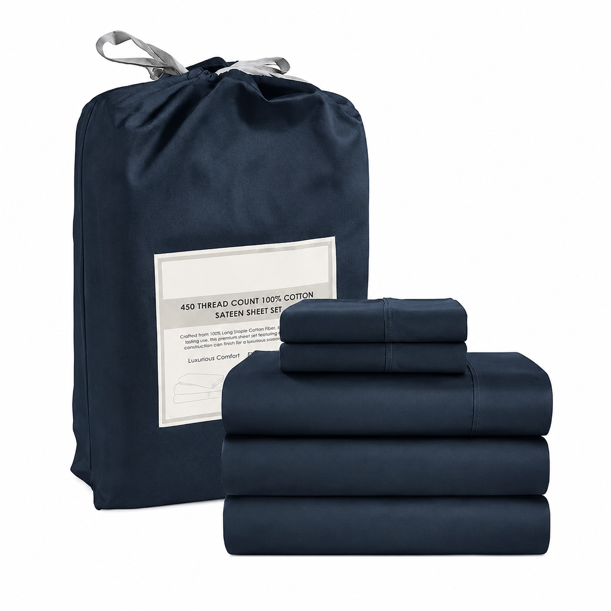 Lightweight Bed Sheet Set With Deep Pocket Fitted Sheet And 2 Pillowcases