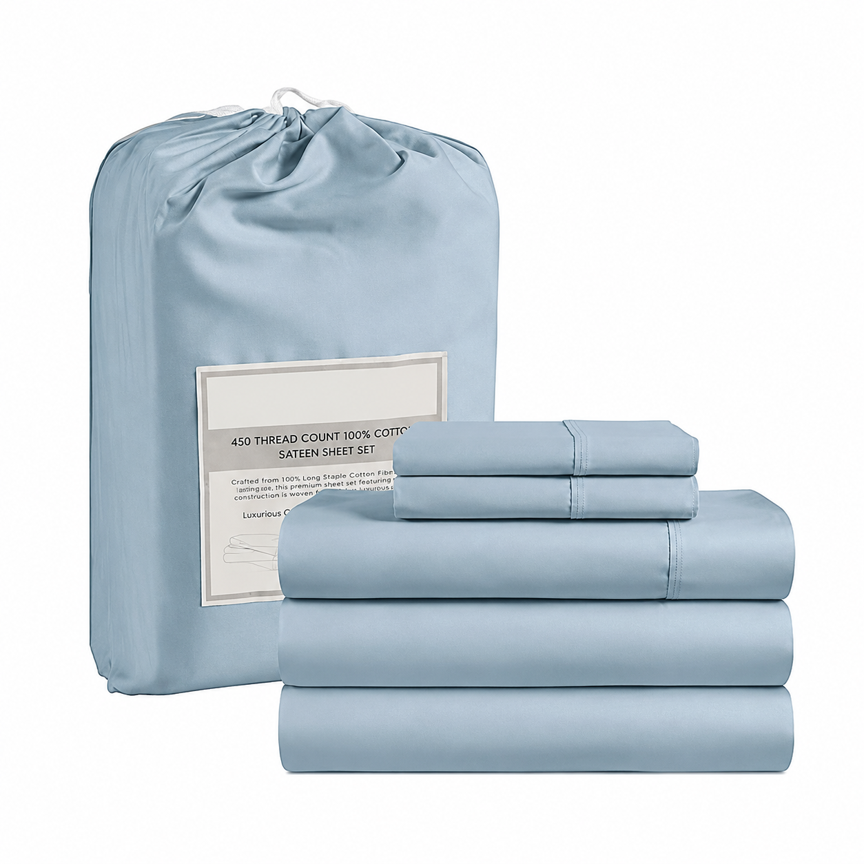 Lightweight Bed Sheet Set With Deep Pocket Fitted Sheet And 2 Pillowcases