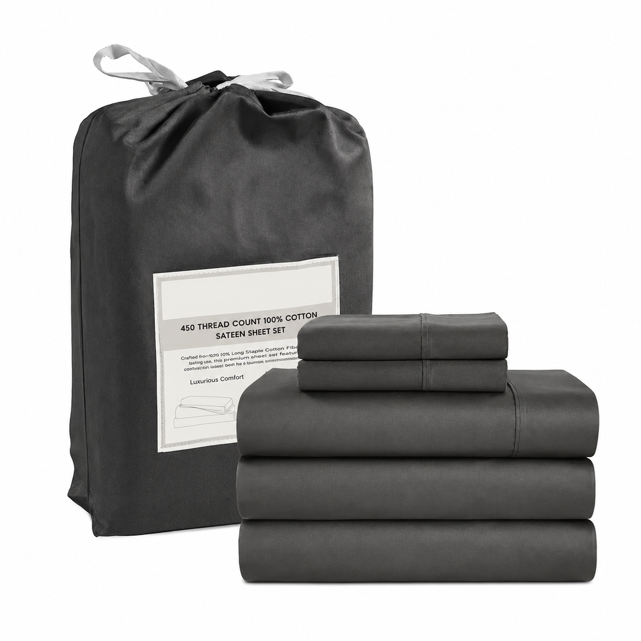 Lightweight Bed Sheet Set With Deep Pocket Fitted Sheet And 2 Pillowcases