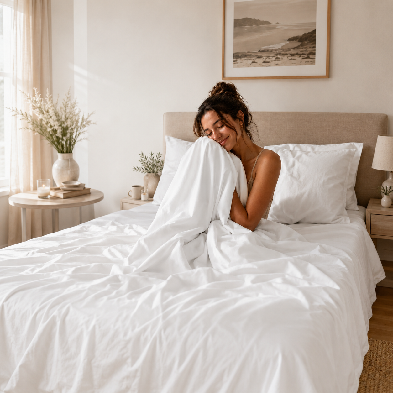 Lightweight Bed Sheet Set With Deep Pocket Fitted Sheet And 2 Pillowcases