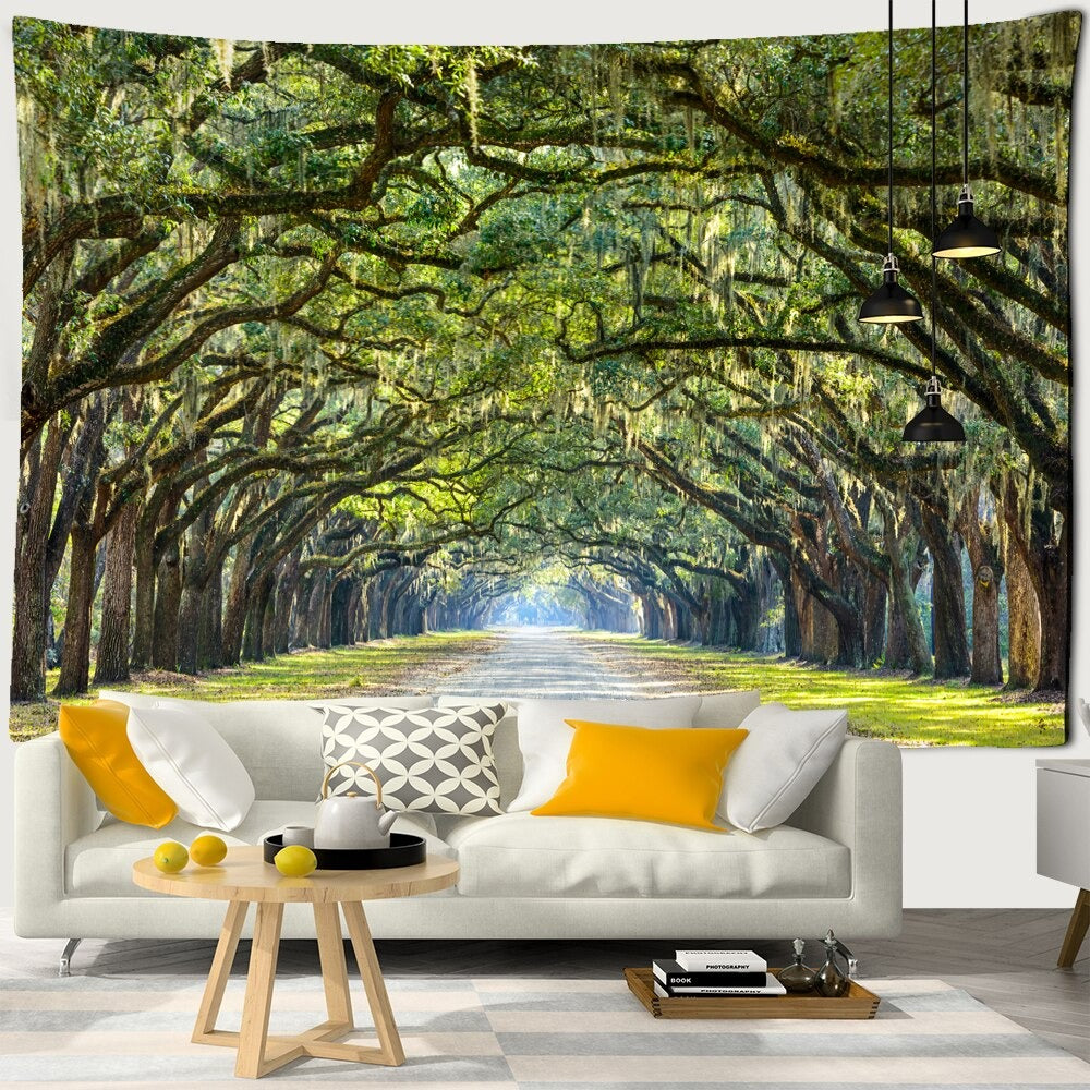 Jungle Path Tapestry Wall Hanging Tapis Cloth