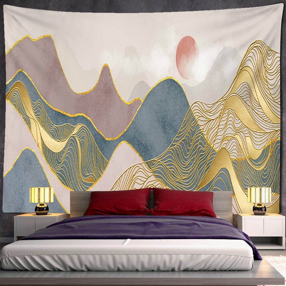 Moon Night View Tapestry Wall Hanging Tapis Cloth