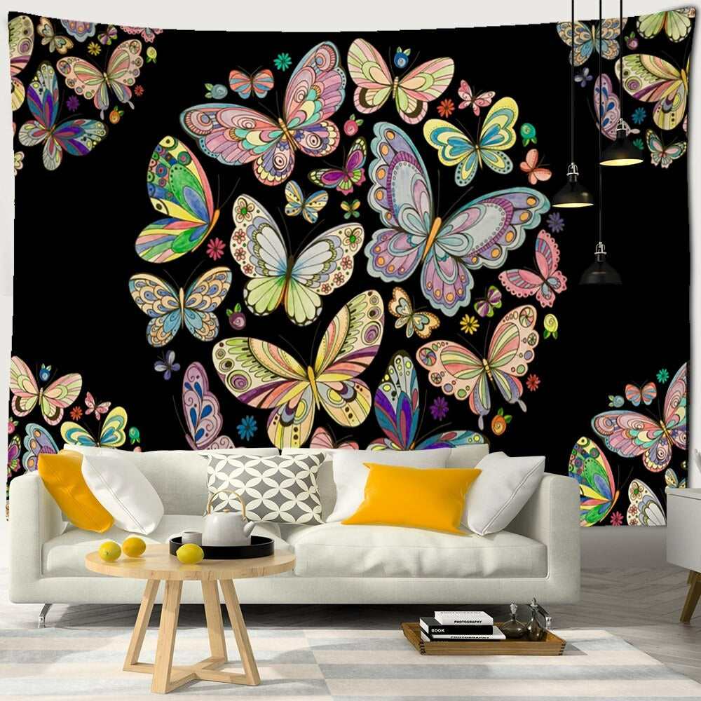 Aesthetic Butterfly Tapestry Wall Hanging Tapis Cloth