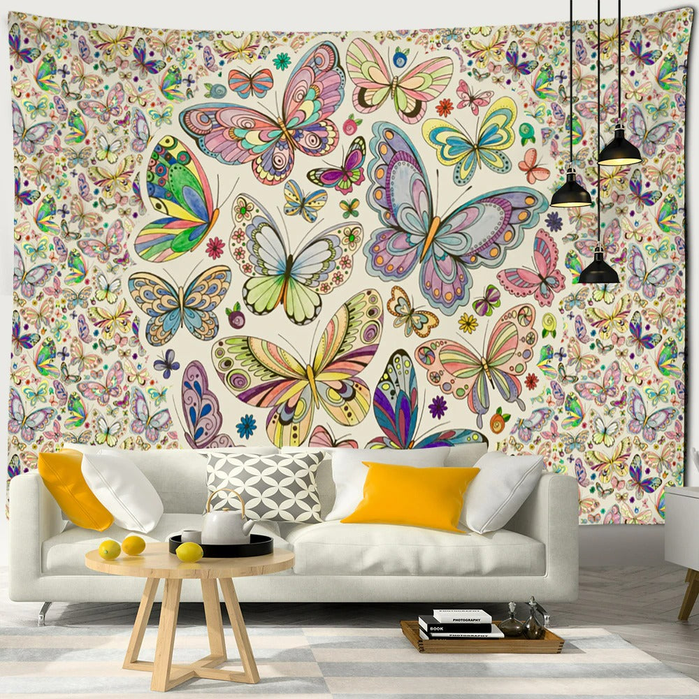 Aesthetic Butterfly Tapestry Wall Hanging Tapis Cloth
