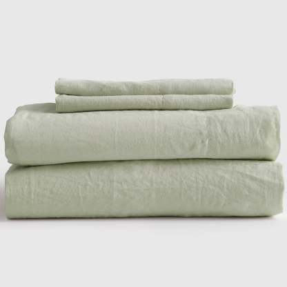 Washed Linen Fitted Sheet Set
