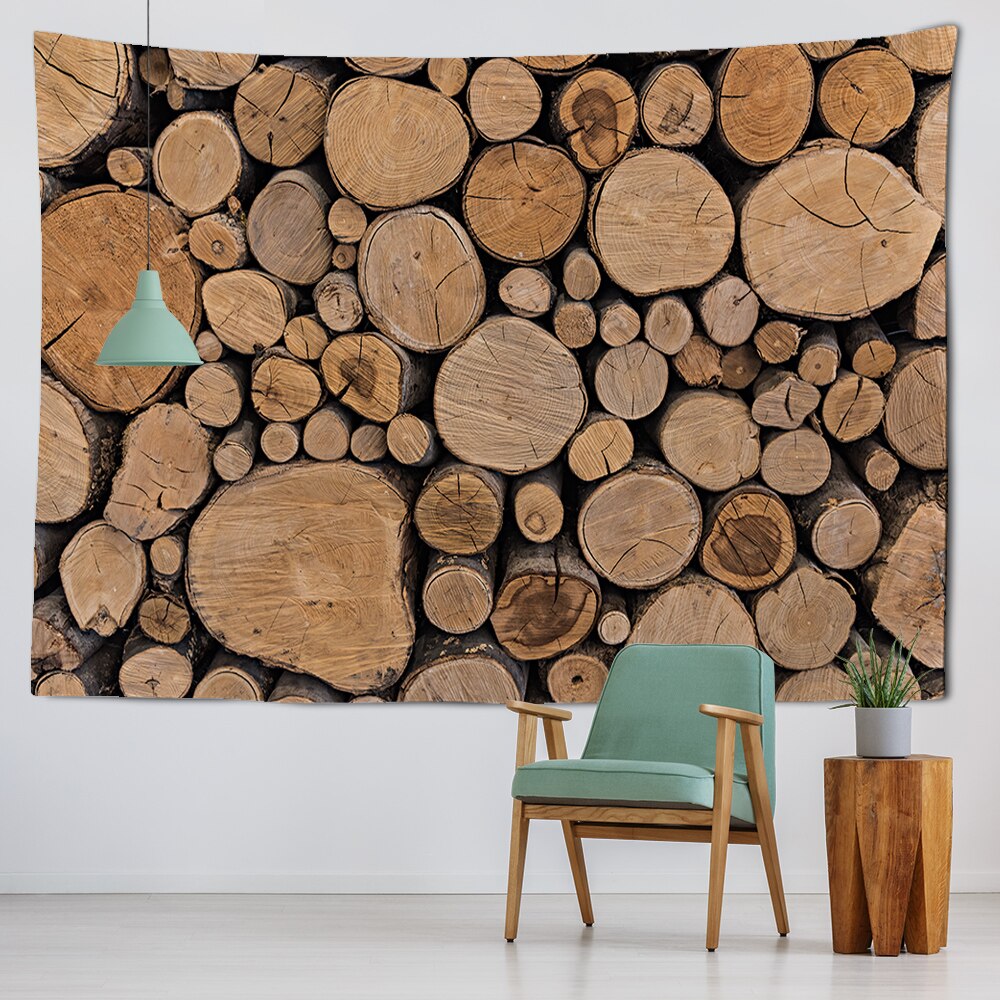 3D Wood Plank Tapestry Wall Hanging Tapis Cloth