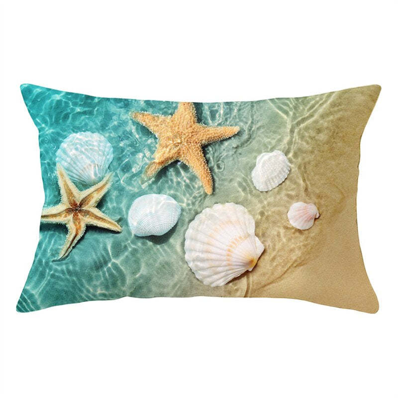Beach Printed Rectangular Pillow Cover
