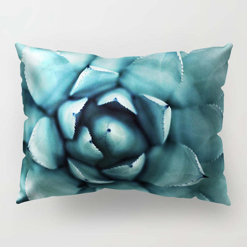 Botanical Leaves Printed Rectangular Pillow Cover