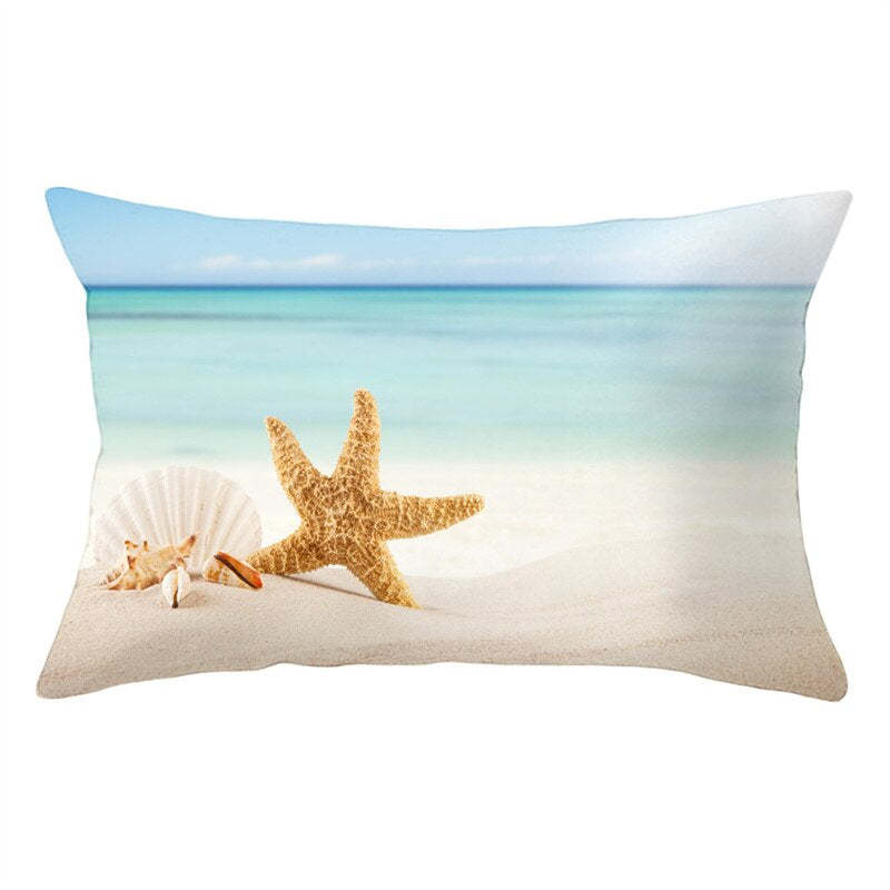 Beach Printed Rectangular Pillow Cover