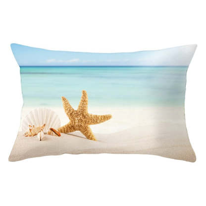 Beach Printed Rectangular Pillow Cover