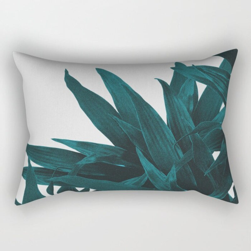 Leaves Printed Rectangular Pillow Cover