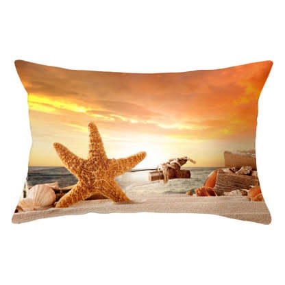 Beach Printed Rectangular Pillow Cover
