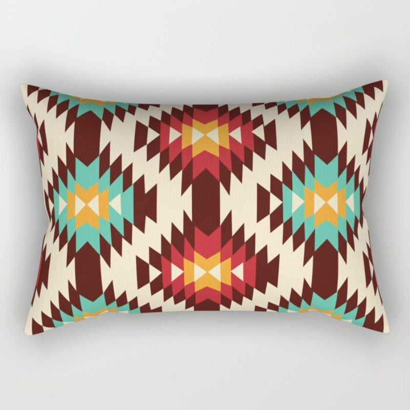 Navajo Art Printed Rectangular Pillow Cover
