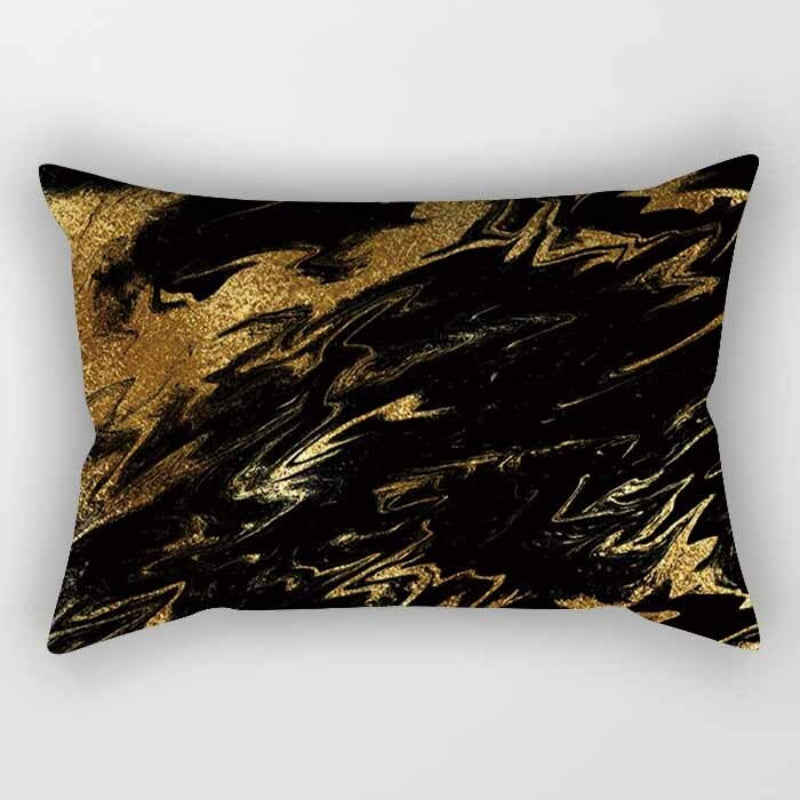 Marble Finish Printed Rectangular Pillow Cover