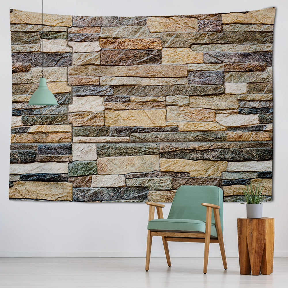 3D Wood Plank Tapestry Wall Hanging Tapis Cloth