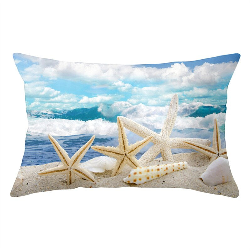 Beach Printed Rectangular Pillow Cover