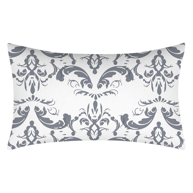 Geometric Texture Printed Rectangular Pillow Cover