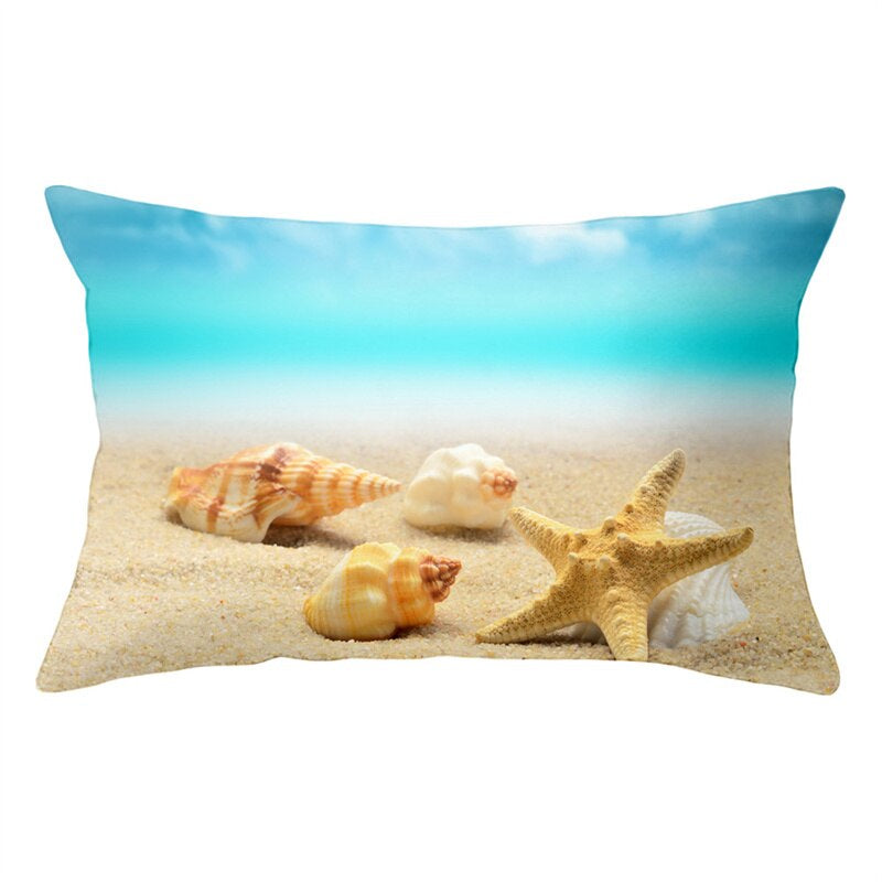 Beach Printed Rectangular Pillow Cover