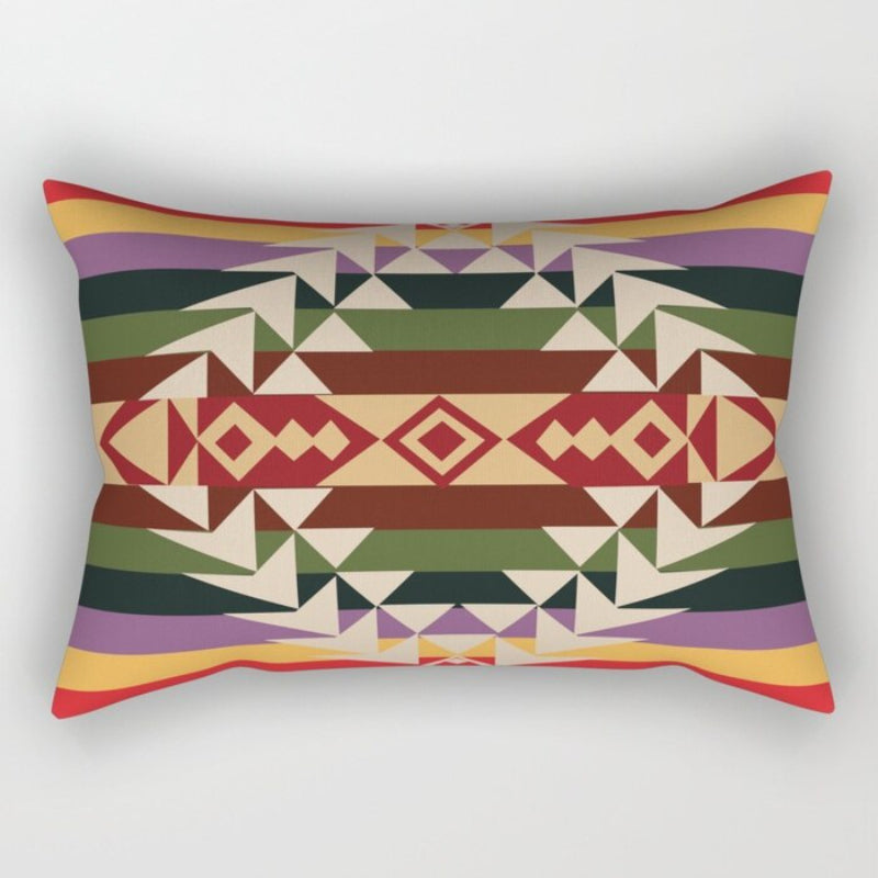 Navajo Art Printed Rectangular Pillow Cover