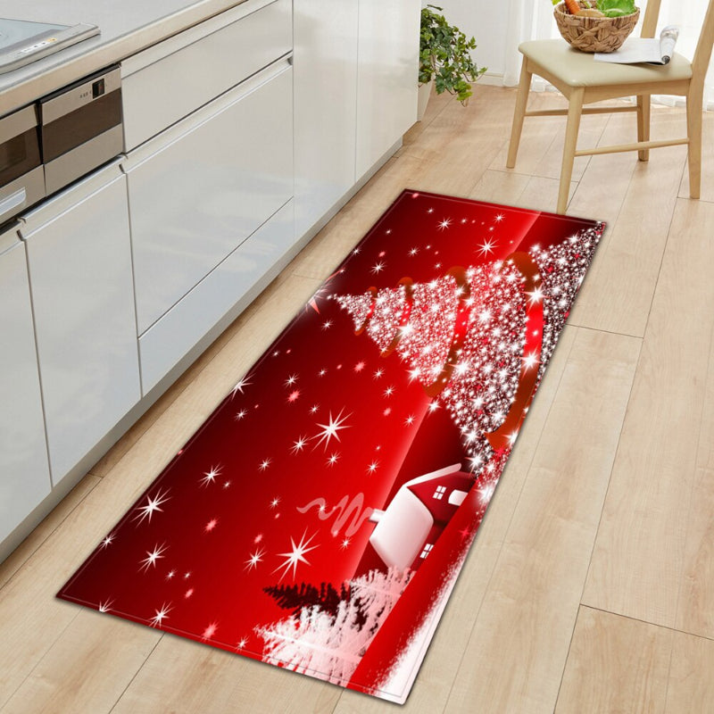 Anti-Skid Long Christmas Decor Printed Floor Mat