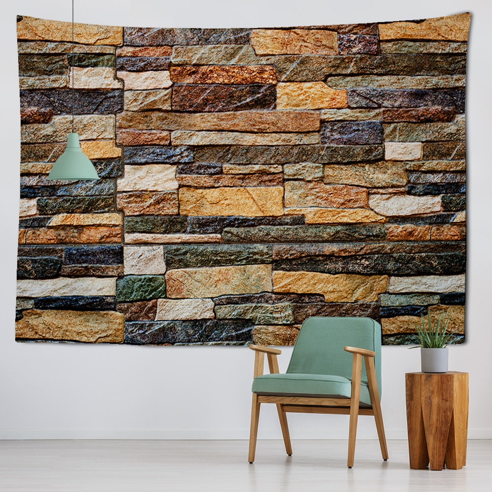 3D Wood Plank Tapestry Wall Hanging Tapis Cloth