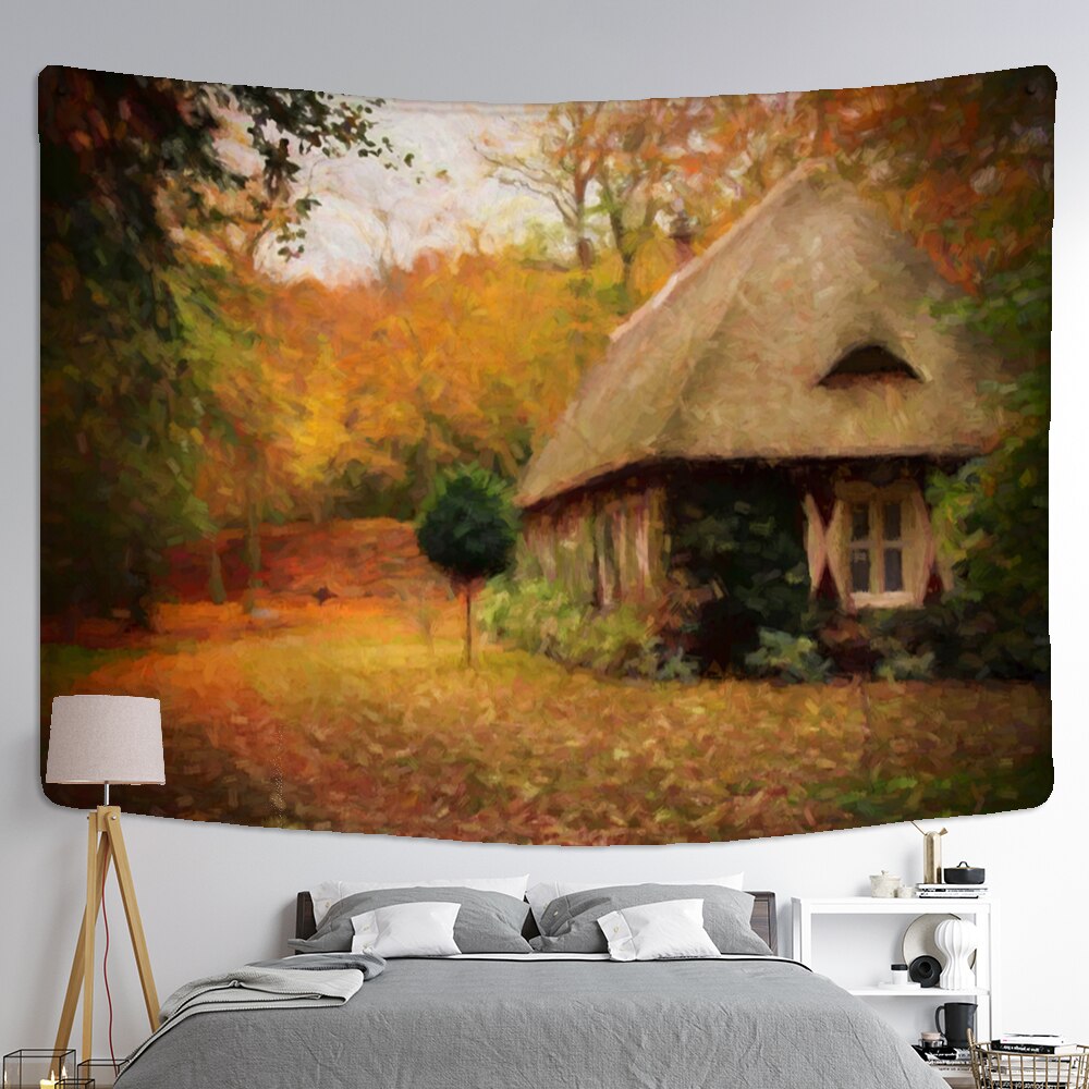 Beautiful Retro Oil Painting Tapestry Wall Hanging Tapis Cloth