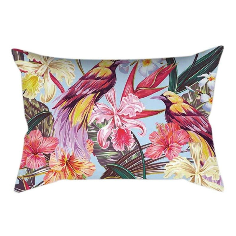 Color Plant Leaf Decorative Pillow Cover
