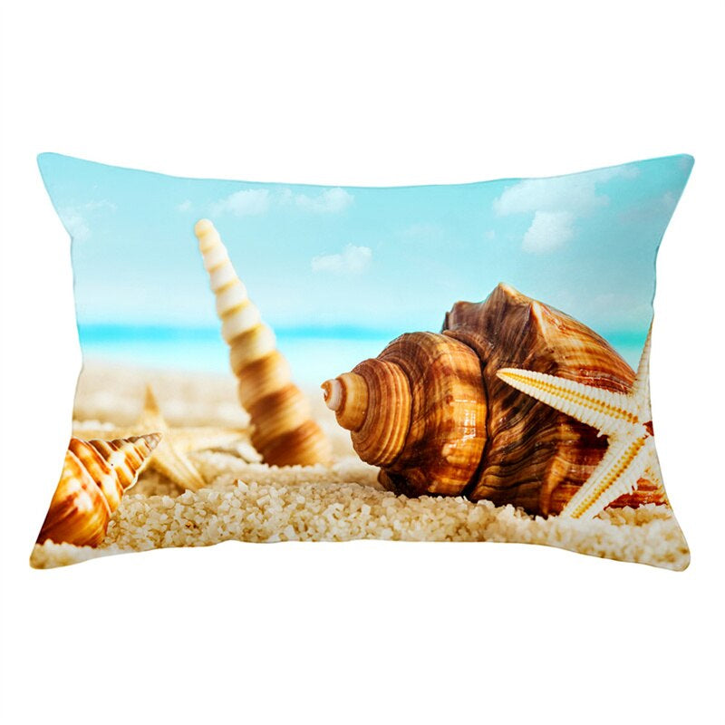 Beach Printed Rectangular Pillow Cover