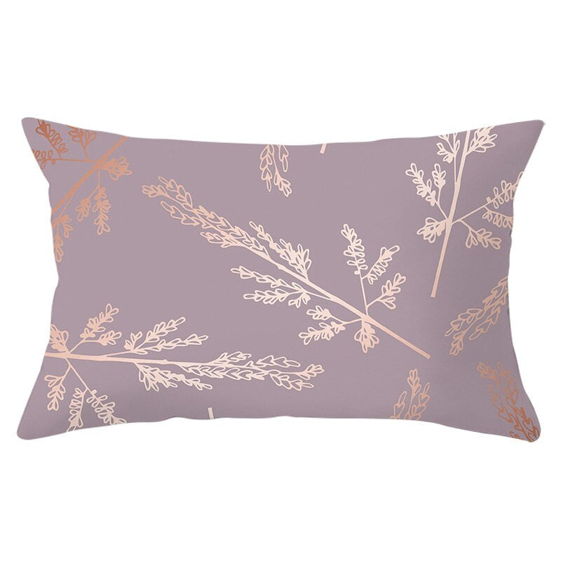 Pink Psychedelic Printed Rectangular Pillow Cover