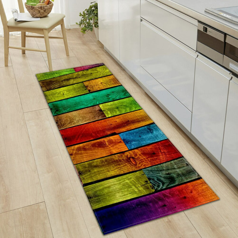 Anti-Slip Wood Print Carpet